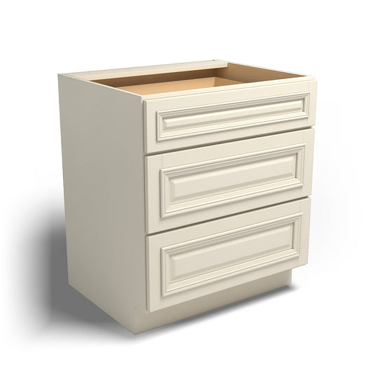 Special Order - 30" Drawer Base Cabinet with 3 Drawers Nantucket Linen - DB30 Base Cabinets Drawer Bases GHI Nantucket Linen Special Order SPNTL
