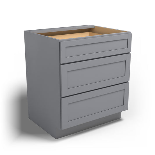 Special Order - 30" Drawer Base Cabinet with 3 Drawers Pacific Gray - DB30 Base Cabinets Drawer Bases GHI Pacific Gray Special Order SPPGS