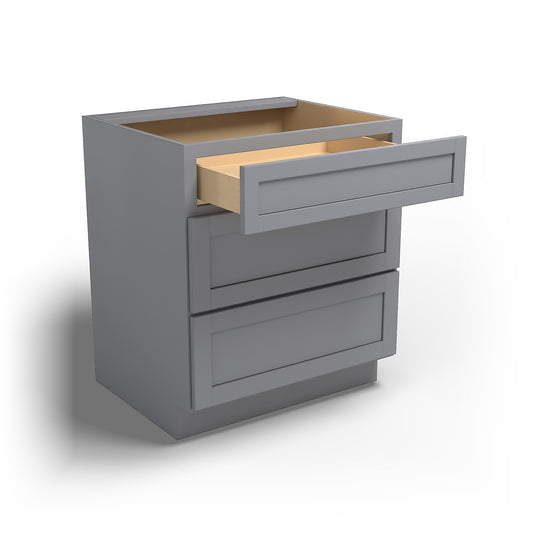Special Order - 30" Drawer Base Cabinet with 3 Drawers Pacific Gray - DB30 Base Cabinets Drawer Bases GHI Pacific Gray Special Order SPPGS