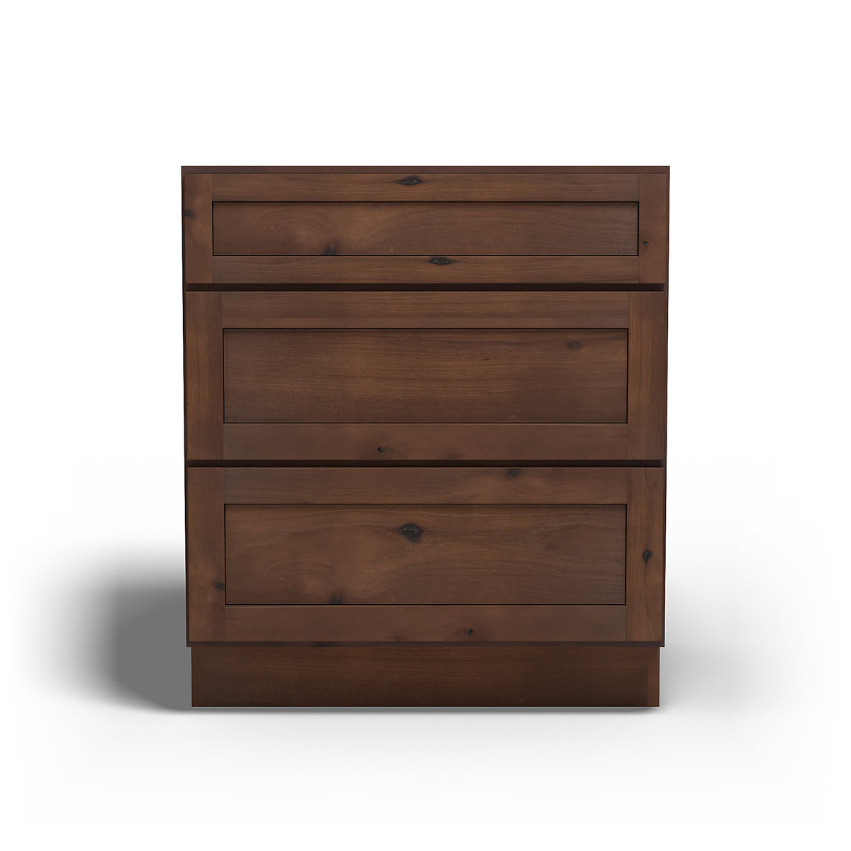Special Order - 30" Drawer Base Cabinet 3 Drawers Rustic Walnut - DB30 Base Cabinets Drawer Bases GHI Rustic Walnut Special Order SPRWS