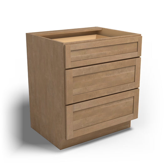 Special Order - 30" Drawer Base Cabinet with 3 Drawers Sonona Sand - DB30 Base Cabinets Drawer Bases GHI Sonona Sand Special Order SPSNS