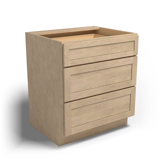 Special Order - 30" Drawer Base Cabinet with 3 Drawers Sonona Wheat - DB30 Base Cabinets Drawer Bases GHI Sonona Wheat Special Order SPSNW