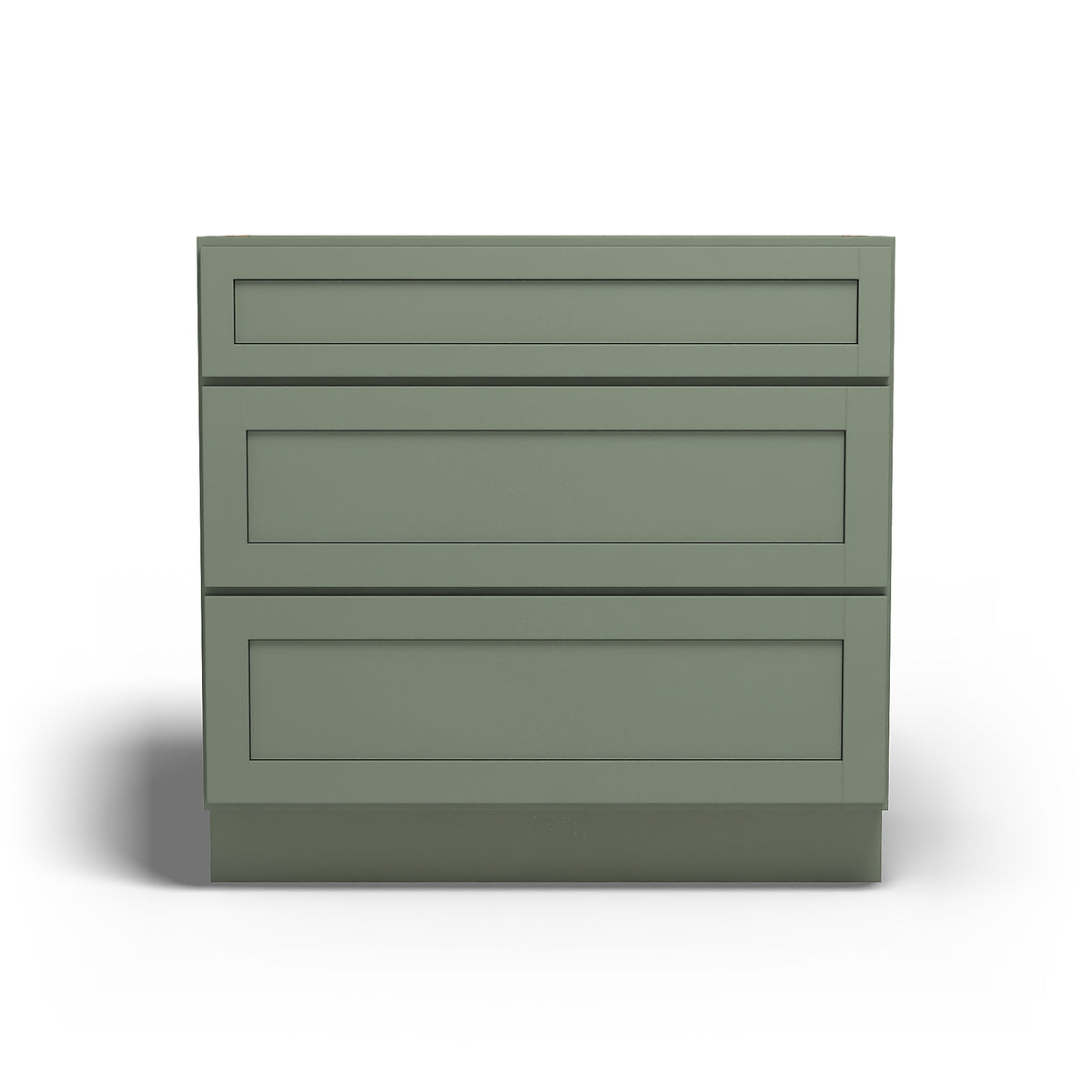 Special Order - 36" Drawer Base Cabinet with 3 Drawers Forest Green - DB36