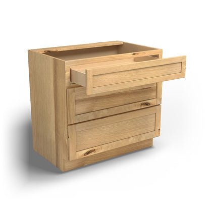 Special Order - 36" Drawer Base Cabinet with 3 Drawers Frontier Shaker - DB36