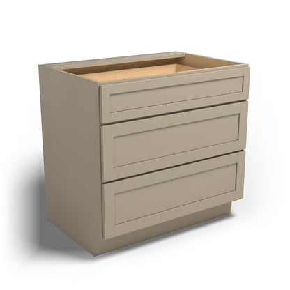 Special Order - 36" Drawer Base Cabinet with 3 Drawers Mojave Shaker - DB36