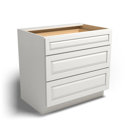 Special Order - 36" Drawer Base Cabinet with 3 Drawers Newport White - DB36