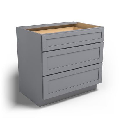Special Order - 36" Drawer Base Cabinet with 3 Drawers Pacific Gray - DB36