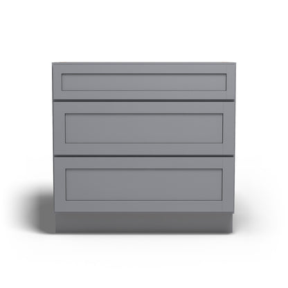 Special Order - 36" Drawer Base Cabinet with 3 Drawers Pacific Gray - DB36