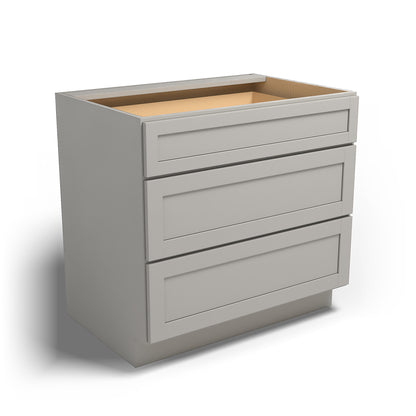 Special Order - 36" Drawer Base Cabinet with 3 Drawers Stone Harbor Gray - DB36