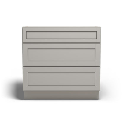 Special Order - 36" Drawer Base Cabinet with 3 Drawers Stone Harbor Gray - DB36