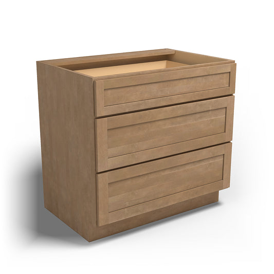 Special Order - 36" Drawer Base Cabinet with 3 Drawers Sonona Sand - DB36 Base Cabinets Drawer Bases GHI Sonona Sand Special Order SPSNS