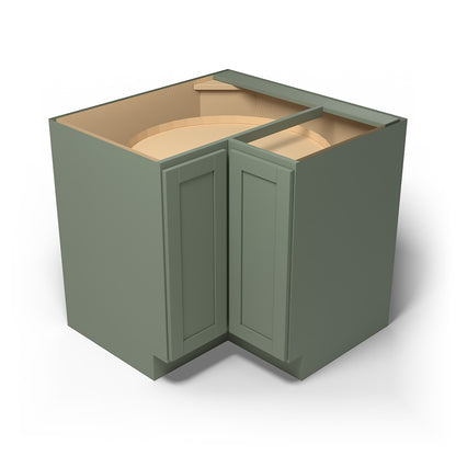 Special Order - 36" x 12" Lazy Susan Corner Base Cabinet Forest Green - DCB3612