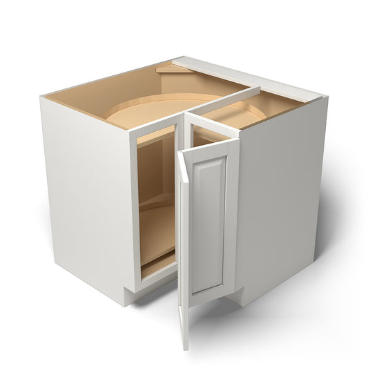 Special Order - 36" x 12" Lazy Susan Corner Base Cabinet Newport White - DCB3612 Base Cabinets Corner Base Cabinets GHI Lazy Susan Newport White Special Order SPNPW