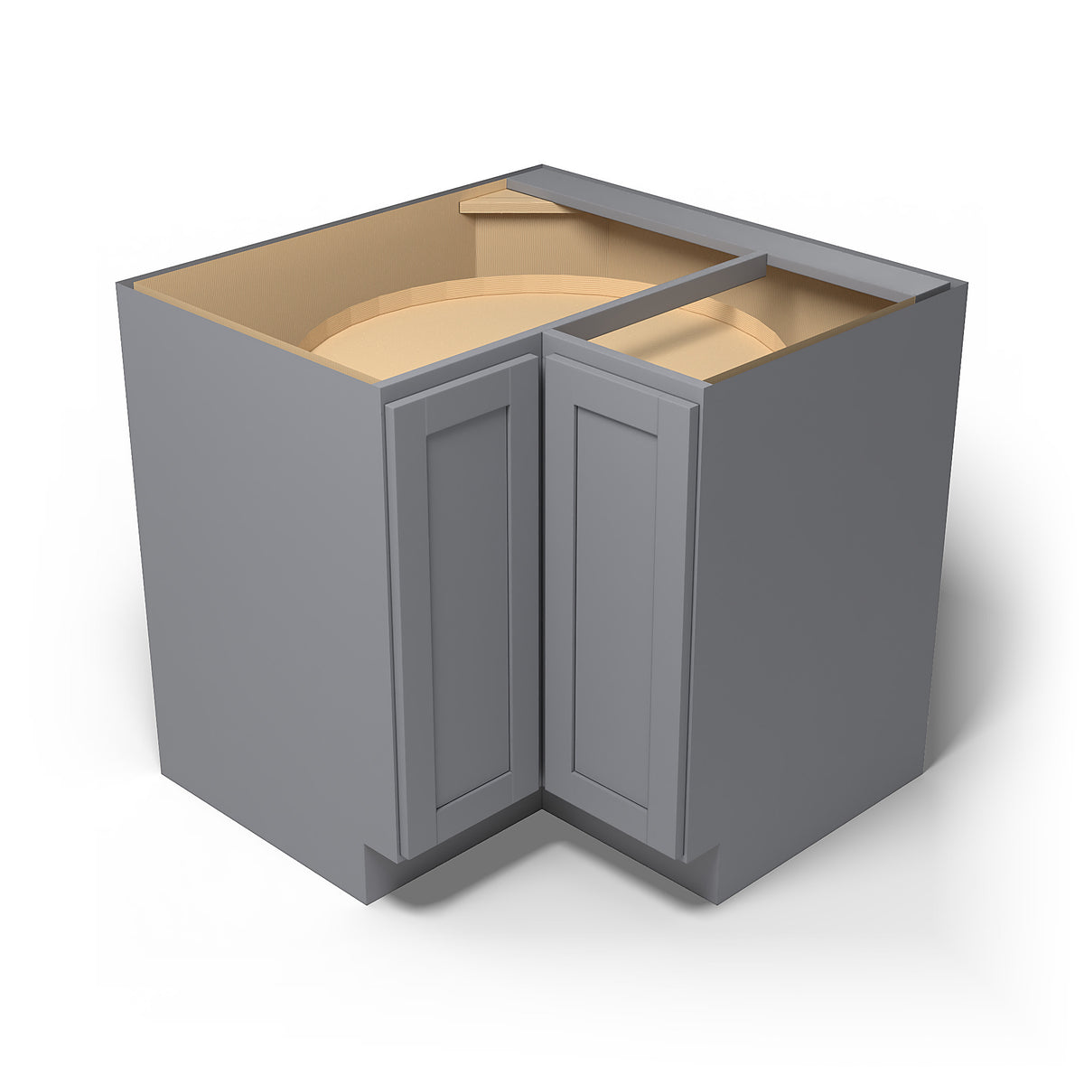 Special Order - 36" x 12" Lazy Susan Corner Base Cabinet Pacific Gray - DCB3612 Base Cabinets Corner Base Cabinets GHI Lazy Susan Pacific Gray Special Order SPPGS