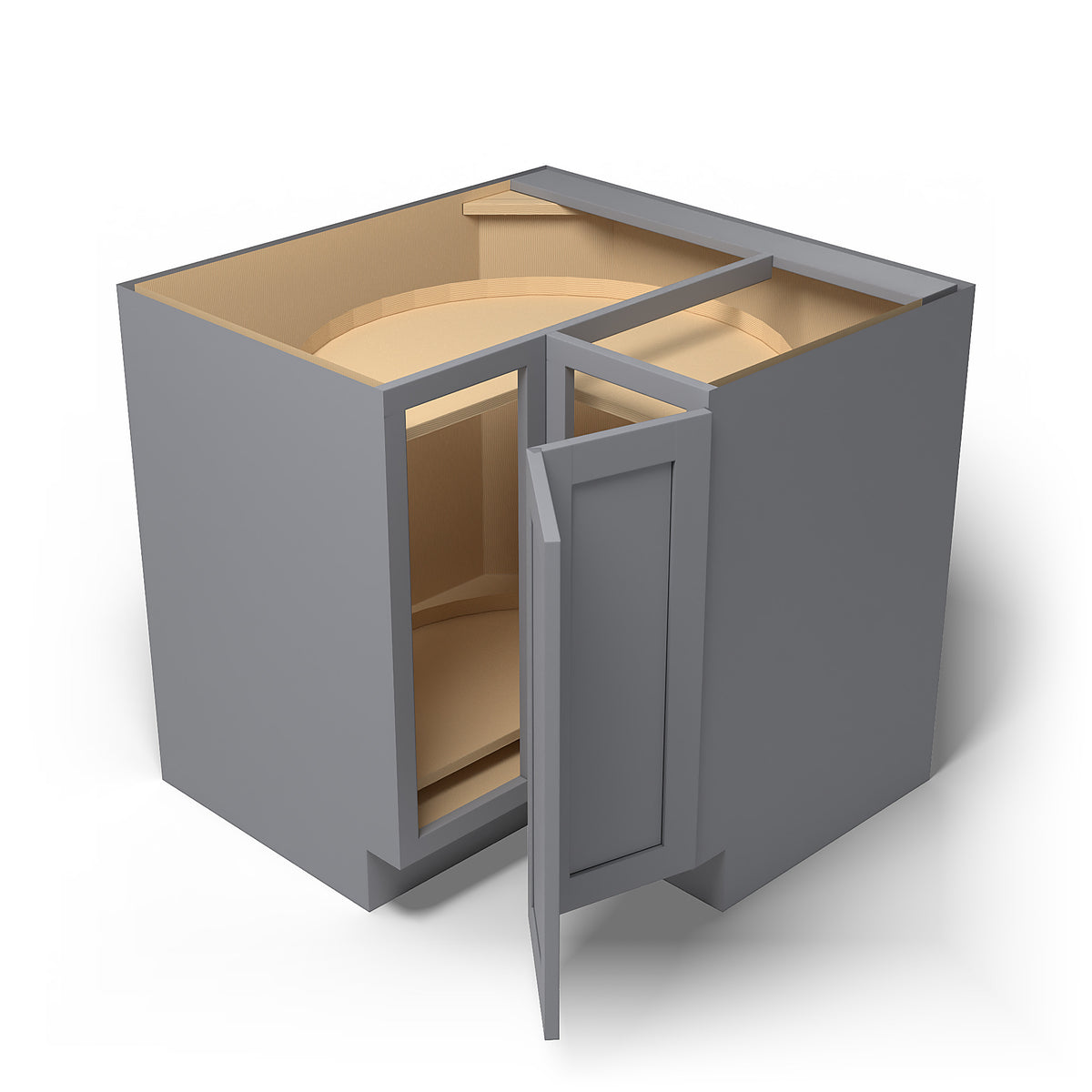 Special Order - 36" x 12" Lazy Susan Corner Base Cabinet Pacific Gray - DCB3612 Base Cabinets Corner Base Cabinets GHI Lazy Susan Pacific Gray Special Order SPPGS