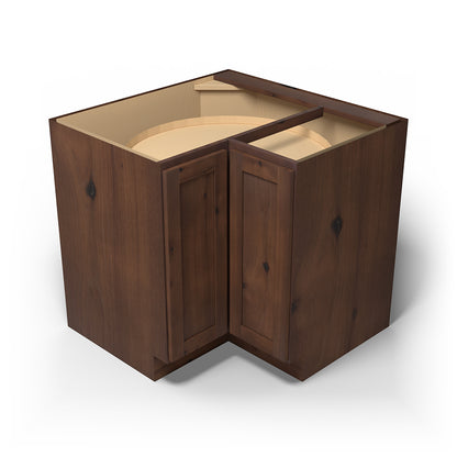 Special Order - 36" x 12" Lazy Susan Corner Base Cabinet Rustic Walnut - DCB3612 Base Cabinets Corner Base Cabinets GHI Lazy Susan Rustic Walnut Special Order SPRWS
