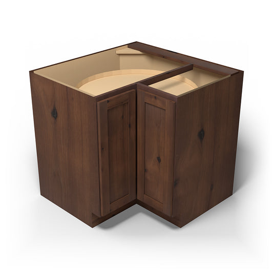 Special Order - 36" x 12" Lazy Susan Corner Base Cabinet Rustic Walnut - DCB3612 Base Cabinets Corner Base Cabinets GHI Lazy Susan Rustic Walnut Special Order SPRWS