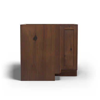 Special Order - 36" x 12" Lazy Susan Corner Base Cabinet Rustic Walnut - DCB3612 Base Cabinets Corner Base Cabinets GHI Lazy Susan Rustic Walnut Special Order SPRWS