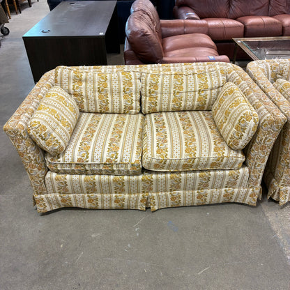 Vintage Cream & Honey Loveseat