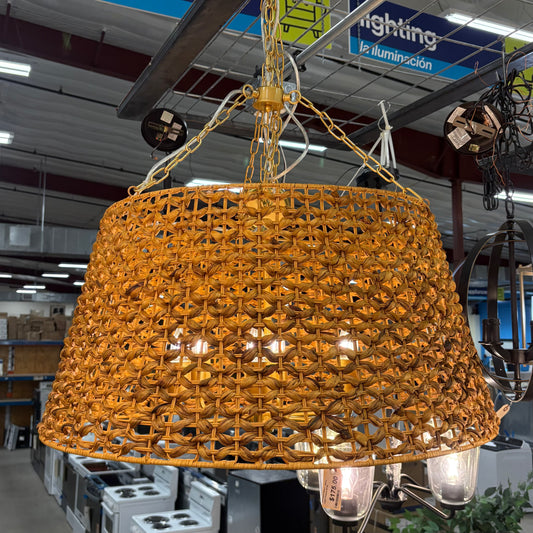 Gold HandWoven Pendant Light