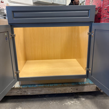 33" Gray Sink Base Cabinet