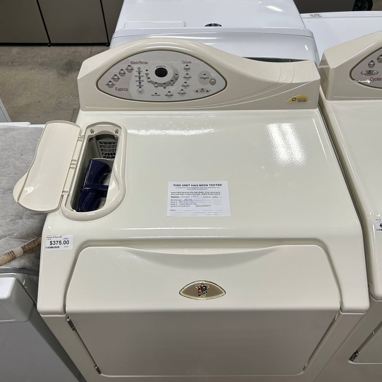 Maytag Washer/Elec Dryer Set