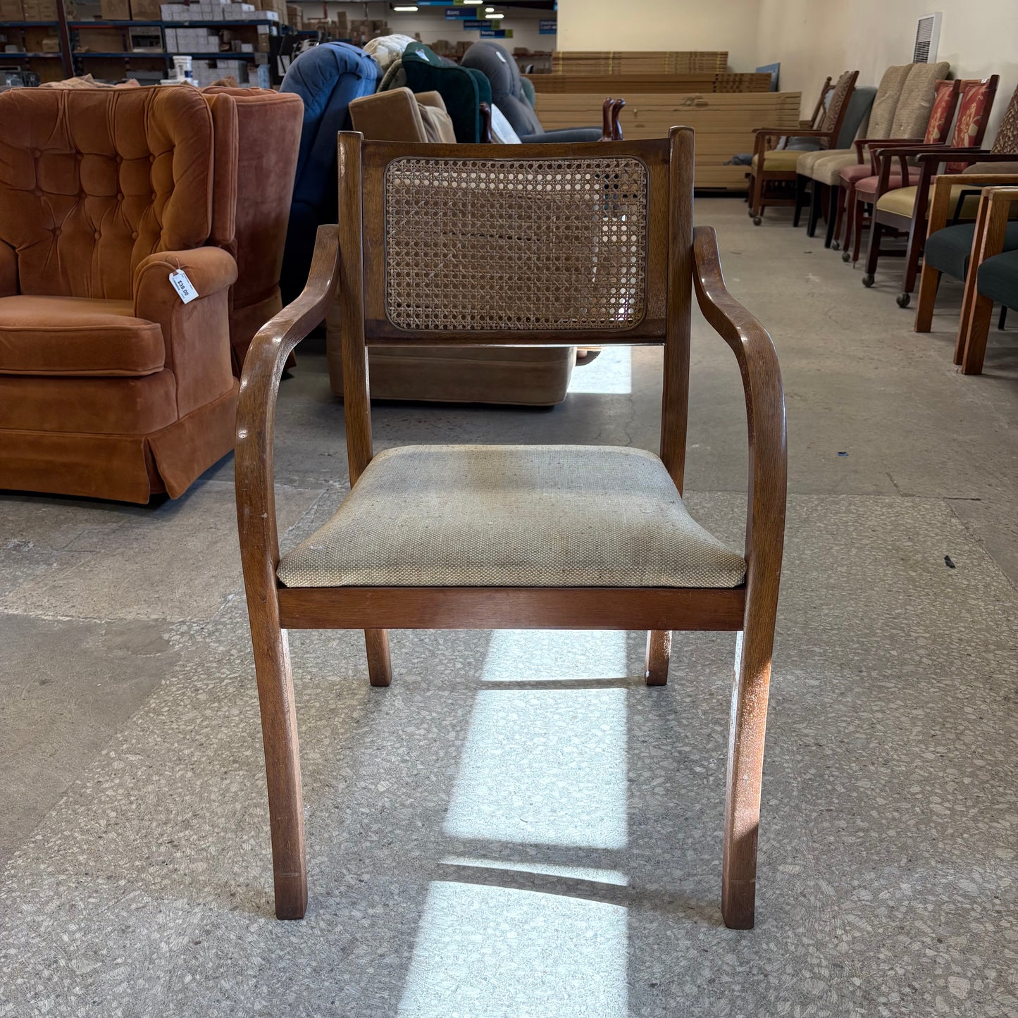 Vintage Cane Back Dining Chair
