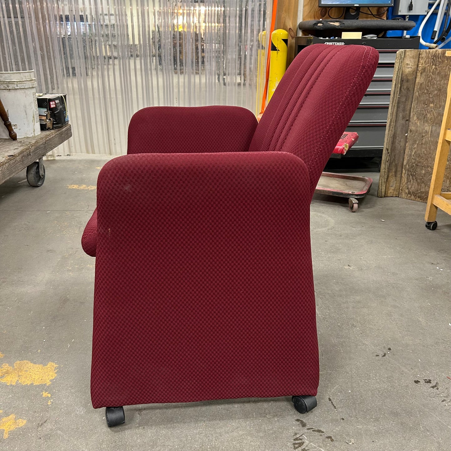 Red Rolling Theater Chairs