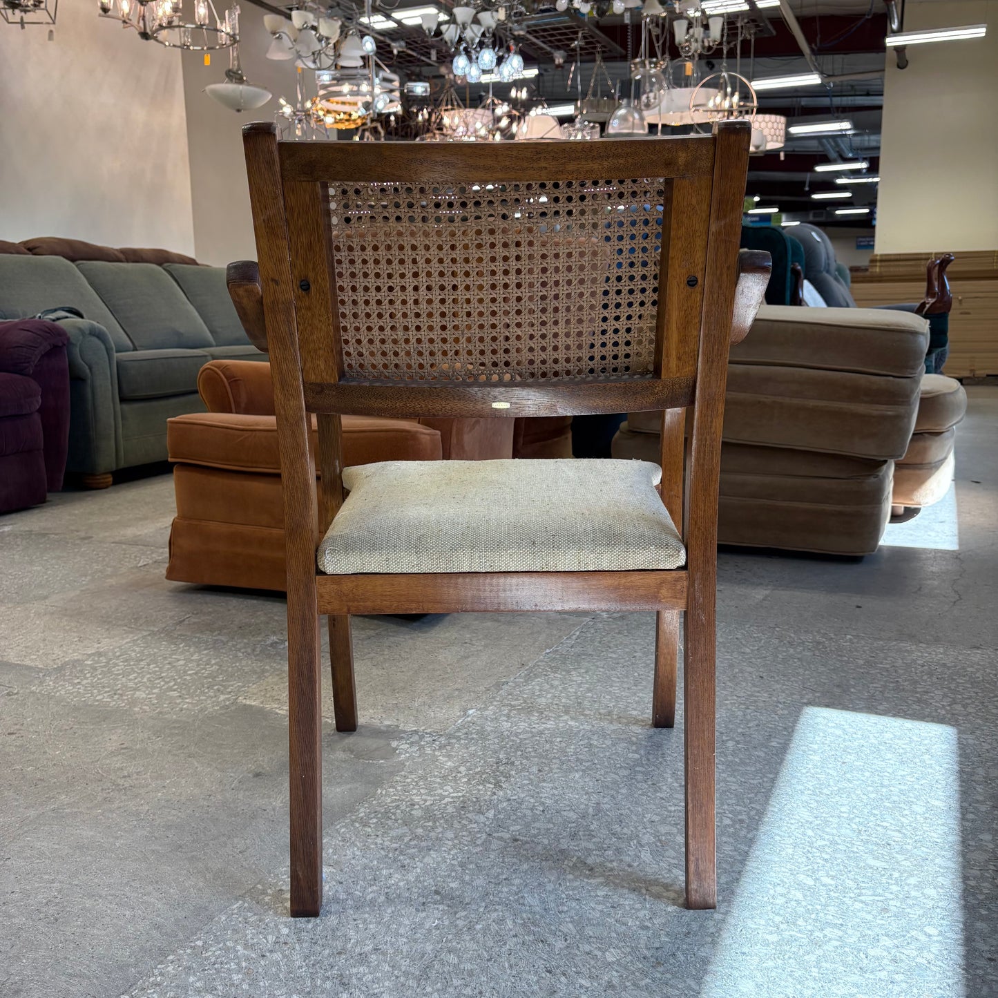 Vintage Cane Back Dining Chair