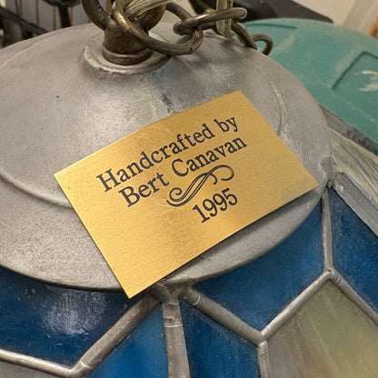 Cerulean Stained Glass Light