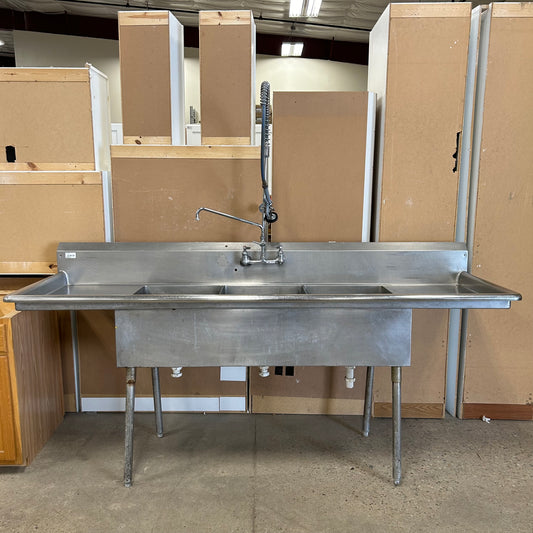 Commercial Triple Dish Sink