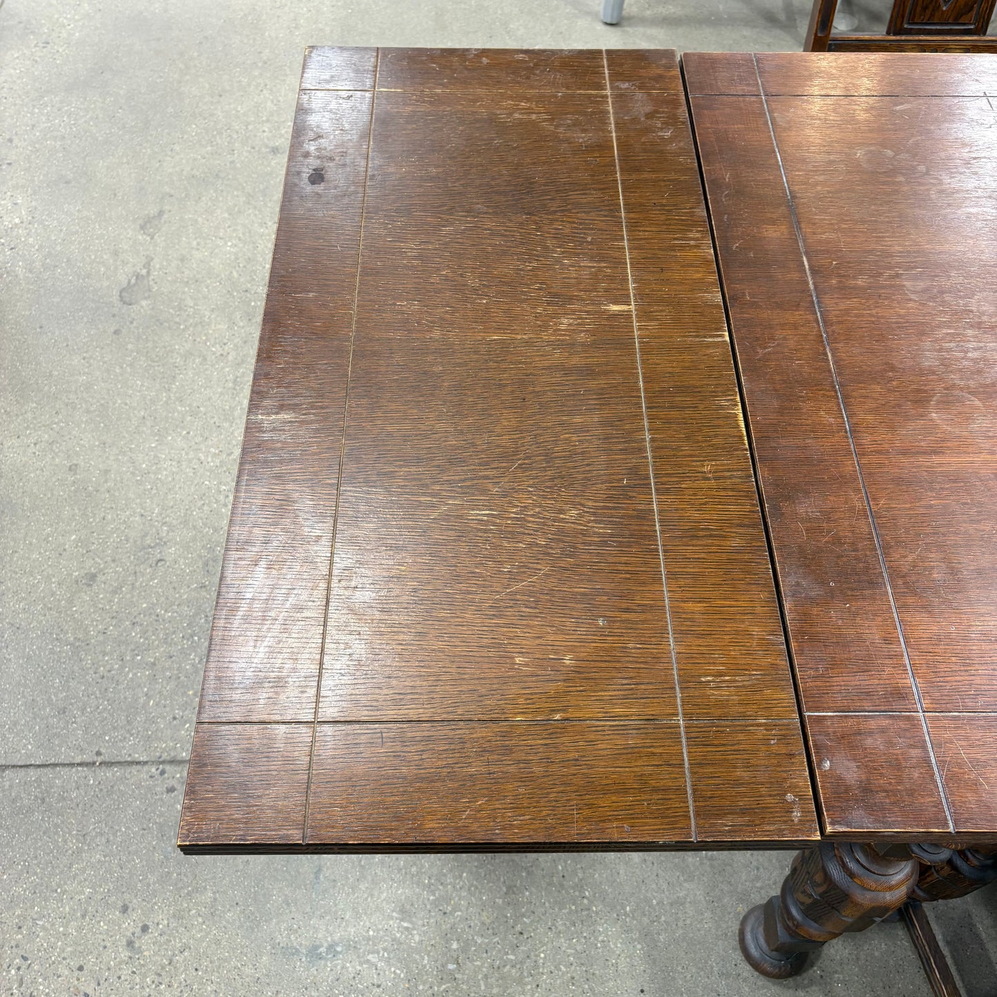 Antique Carved Oak Dining Set