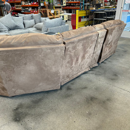 Faux Suede Reclining Sectional