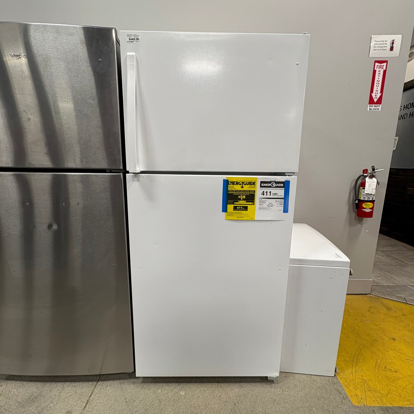 Whirlpool Top Freezer Fridge
