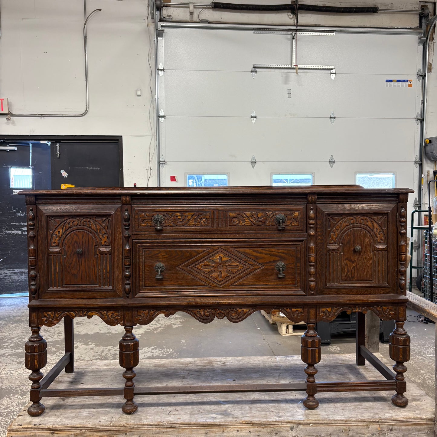 1930s Antique Oak Sideboard