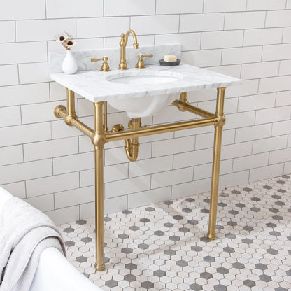 30" Satin Gold Washstand
