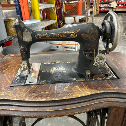 Antique Sewing Machine Table