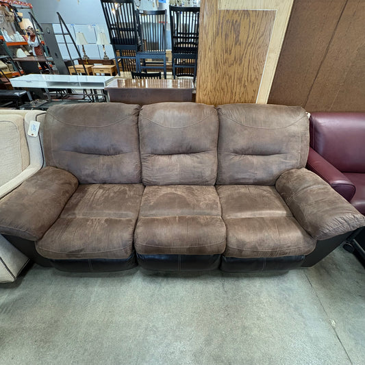 Brown Reclining Sofa