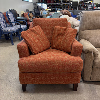 Rust Orange Orchid Armchair