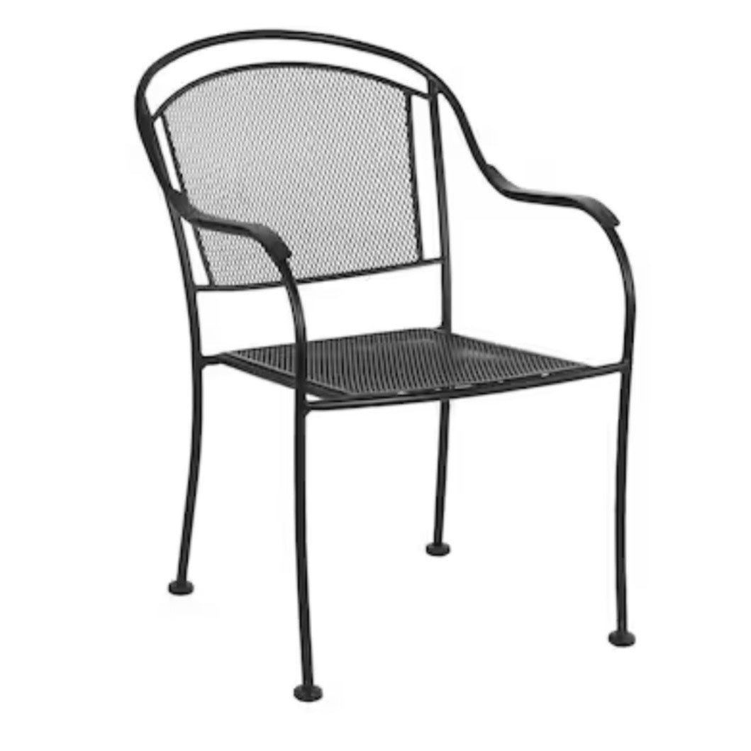 Black Steel Patio Chair