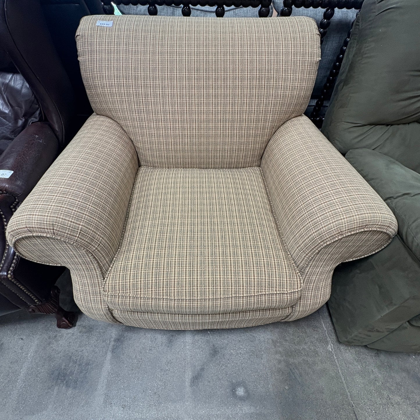 Plaid Upholstered Chair