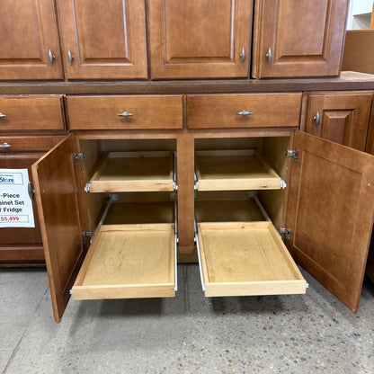 19 Pc. Cabinet Set w/ Fridge