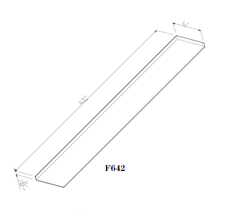 6" X 42" Wall Filler Arcadia White Shaker - F642 Arcadia White GHI GHI Accessories Wall Cabinets Wall Filler