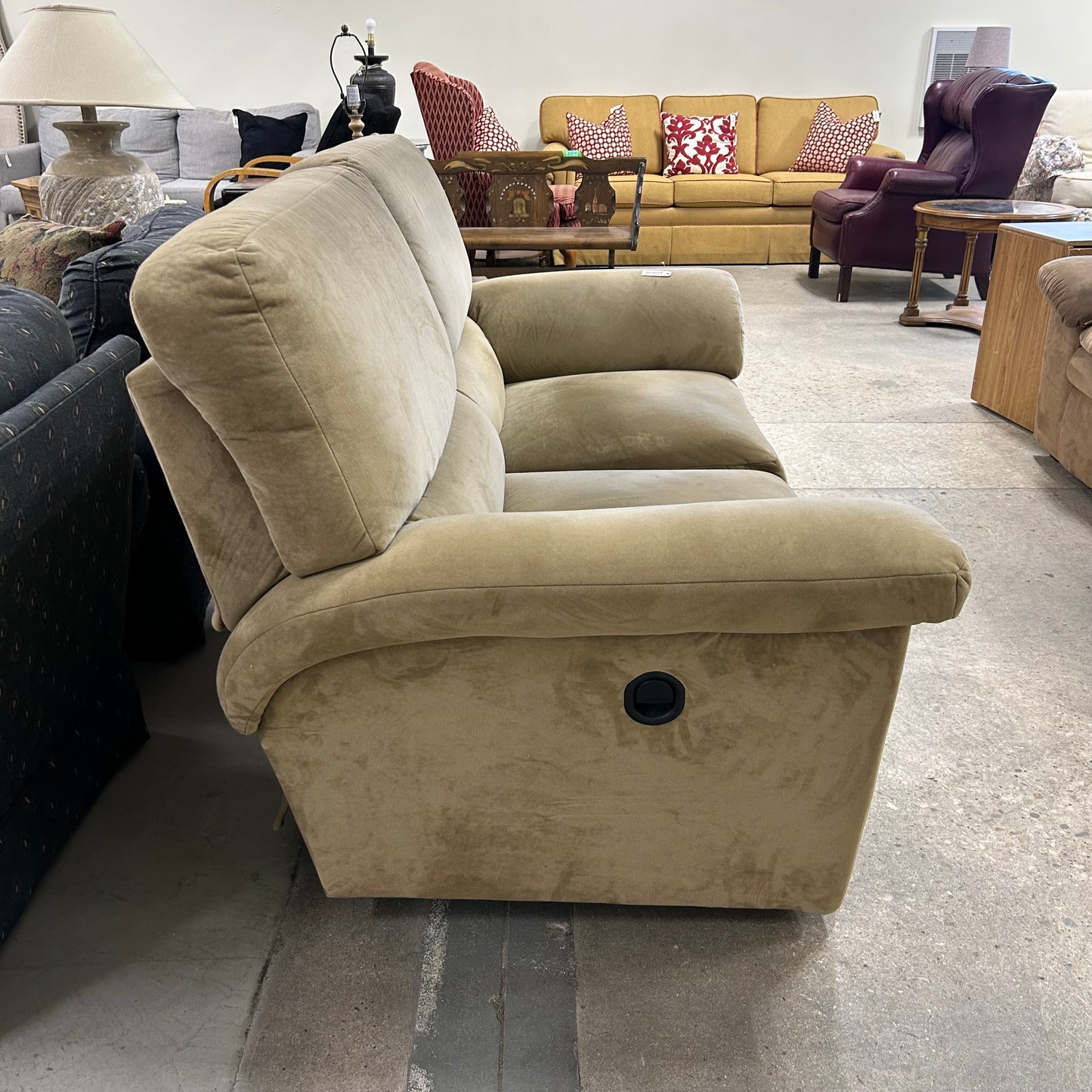 Microsuede Reclining Loveseat