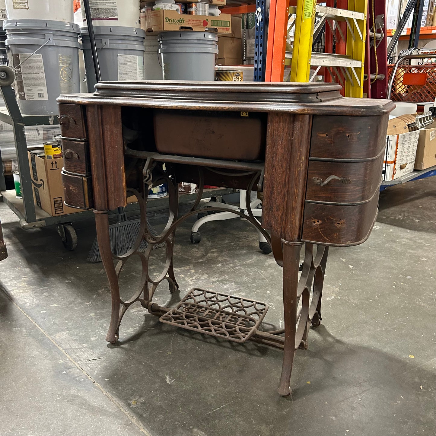 Antique Sewing Machine Table