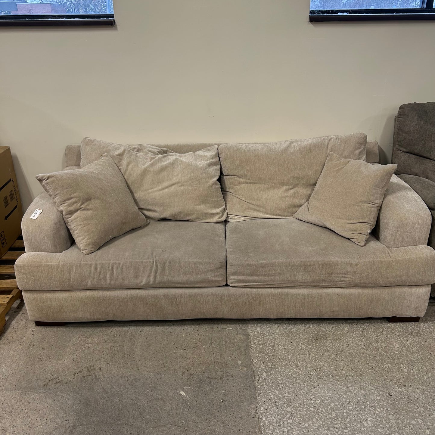 Sandy Tan Oversized Loveseat