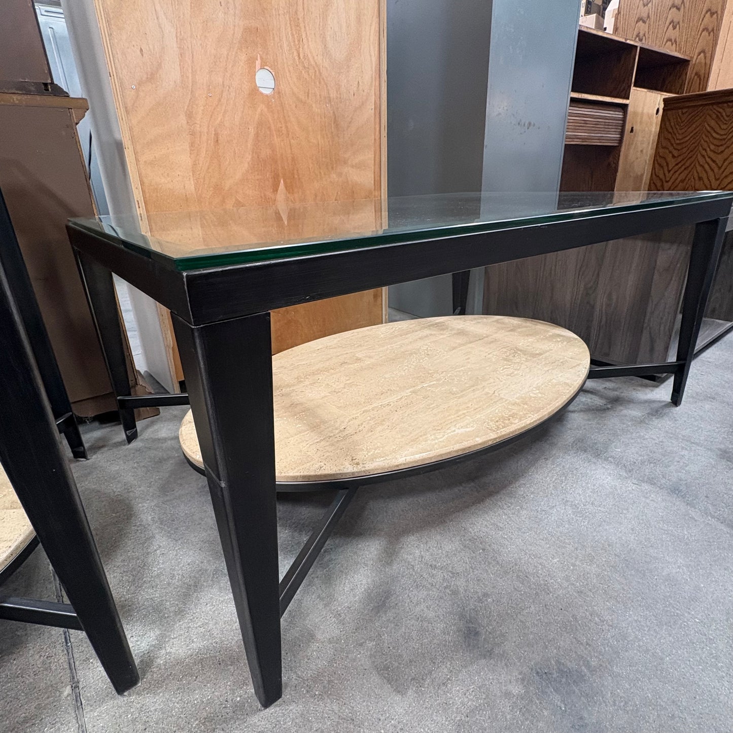 2-Tier Oval Coffee Table