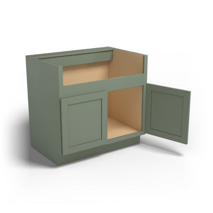 Special Order - 36" Farmhouse Sink Base Forest Green - FSB36