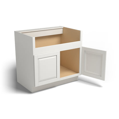 Special Order - 36" Farmhouse Sink Base Newport White - FSB36 Base Cabinets GHI Newport White Sink Bases Special Order SPNPW