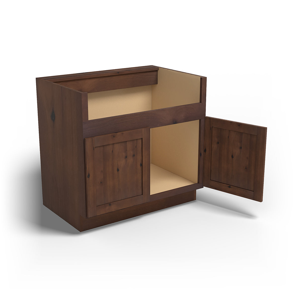 Special Order - 36" Farmhouse Sink Base Rustic Walnut - FSB36 Base Cabinets GHI Rustic Walnut Sink Bases Special Order SPRWS